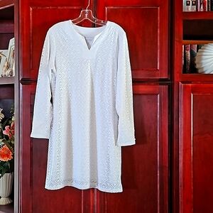 Coolibar Long Sleeve Crochet Dress